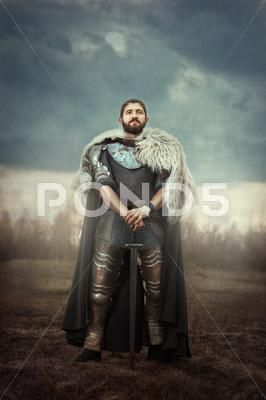 Knight with sword in a field. Stock Photos #AD ,#sword#Knight#field#Photos Medieval Male Names, Medieval Male, Standing Pose Reference, Chain Armor, Knight Dress, Standing In A Field, Male Names, Diet Journal, King Arthur Legend