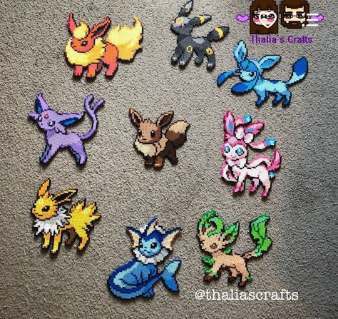 Adorable pokemon eeveelution perler bead designs Eeveelutions Perler, Perler Bead Pokemon Patterns, Hama Beads Pokemon, Perler Bead Designs, Perler Beads Ideas, Pokemon Bead, Hamma Beads Ideas, Pokemon Pattern, Easy Perler Bead Patterns