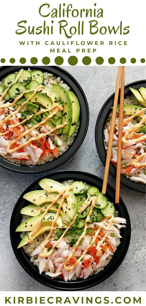 Cauliflower Sushi, Clean Meal Prep, Healthy Lunch Meal Prep, Dinner Meal Prep, Easy Healthy Meal Prep, Sushi Roll, Prepped Lunches, Snacks Saludables, Lunch Recipes Healthy