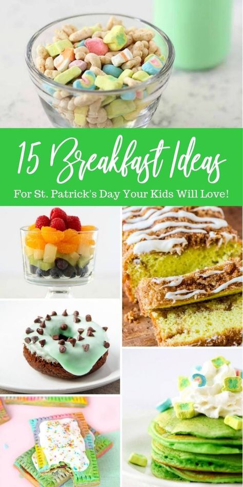 St. Patrick's Day Breakfast Ideas! Easy and Everyday Holiday Breakfast Recipe! Green Treats and Rainbow Ideas for Parties and Celebrations! #passion4savings #breakfast #stpatricksday #rainbow #geen St Patricks Food, Food Finger, Green Breakfast, Breakfast For A Crowd, Irish Breakfast, Easter Breakfast, St Patricks Day Food, Food Pasta, Breakfast Party