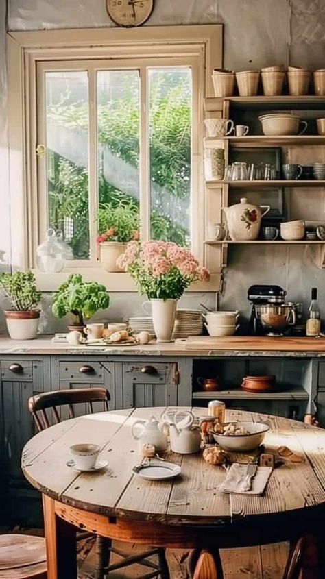 22 Cottage Core Kitchen Decor Ideas » Lady Decluttered Cottage Kitchen Inspiration, Cottage Core Home Decor, Cottage Core Kitchen, Cottage Core Home, Cottagecore Kitchen, Old Fashioned Kitchen, Cottage Core Decor, Cottagecore Home, Black And White Living Room