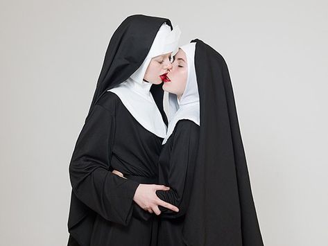 Tyler Shields, Nuns Habits, Kedokteran Gigi, Beautiful Dark Art, Bad Habits, Nun Dress, Fashion Art, Black And White, Collage