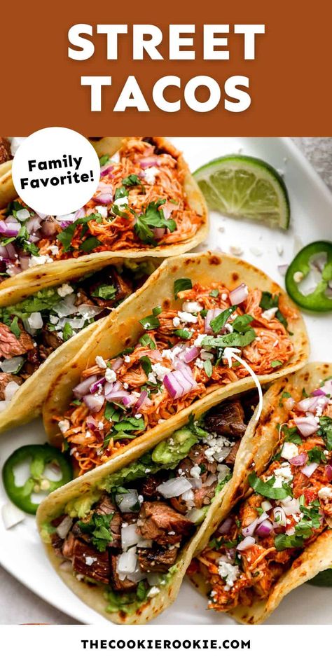 Easy Street Tacos, Street Tacos Recipe Chicken, Chicken Street Tacos Recipe, Tacos Street, Mexican Street Tacos, Street Tacos Recipe, Chicken Street Tacos, Chicken Tacos Recipe Easy, Tinga Recipe