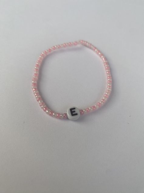 Pink & Pearl Initial Bracelet Perfect for a gift or even yourself! Why not get matching with all your friends? ---------------------------------------------- Handmade with love Pink And Pearl Bracelet, Matching Initial Bracelets, Initial Bracelet Beads, Pink Beads Bracelets, Pink Bracelet Ideas, Pink Beaded Bracelets, Bracelet Initial, Bracelets Design, Beads Bracelet Design