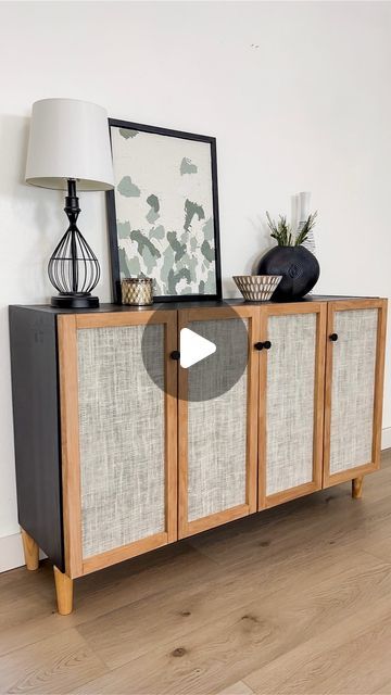 Kristy Letterly | DIY + Home + Design on Instagram: "This is by far one of my favorite IKEA hacks yet! Full tutorial is saved to highlights and on the blog! #ikeahack #ikeahacks #ikeahacker #diyfurniture #homestyle" Diy Buffet Cabinet Ikea Hack, Skruvby Ikea Hacks, Ikea Buffet Hack, Ikea Cube Storage Hack, Buffet Cabinet Diy, Ikea Sideboard Hack, Diy Buffet Cabinet, Ikea Buffet, Ikea Cubes