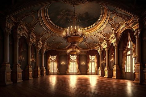 Photo empty elegant and luxury of a ball... | Premium Photo #Freepik #photo #palace #castle-interior #palace-background #royal-palace Royal Castles Interior, Ibong Adarna, Palace Ballroom, Royal Background, Royal Room, Ball Room, Castle Background, Ancient Indian Architecture, Royal Ball