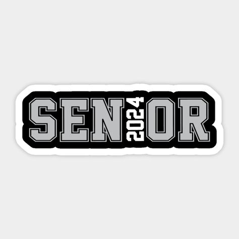 Senior 2024 Stickers, Graduation Stickers 2024, Class Of 2024 Stickers, Senior Year Stickers, Senior Design Ideas, Senior 2025 Ideas, Senior Jacket Stickers, Senior Stickers, Grad Stickers