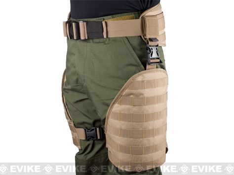 Matrix Tactical Systems MOLLE Lumbar Belt & Leg Protection System w/ Thigh Rig (Black), Matrix (Tactical Gear) - Evike.com Airsoft Superstore Armor Clothes, Tactical Design, Tactical Armor, Tactical Light, Army Gears, Tactical Wear, Protection Gear, Military Gear Tactical, Tac Gear