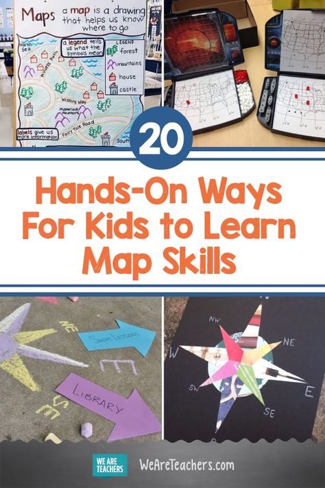 20 Hands-On Ways For Kids to Learn Map Skills - WeAreTeachers Middle Ages Activities, Teaching Maps, Middle Ages History, Geography Activities, Map Activities, Maps For Kids, Map Skills, Geography Lessons, History Activities