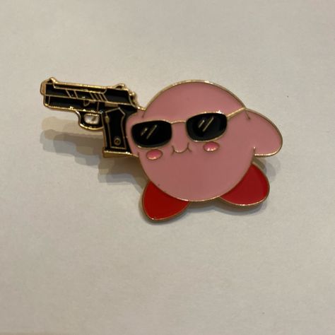 Nwot “Csi:Miami” Kirby Pin. Cute & Funny Kirby Pin That Reminds Me Of The Character Horatio Caine From The Show Csi:Miami With The Gun And Sunglasses. Decorate Your Desired Item With This Fun Filled Pin! Funny Kirby, Cactus Man, Kirby Stuff, Kirby Character, Csi Miami, Kirby Art, Pin Cute, Cute Pins, Gift List