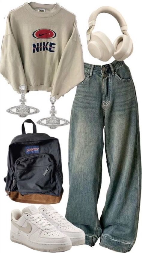 Ideas To Wear To School, Back To School Outfits Alternative, Y2k Fashion Middle School, Cool Girl School Outfits, Outfit Ideas For Girl School, Outfit Ideas For School 2024, Cute Acubi Outfits, That Girl Outfits School, It Girl School Outfit