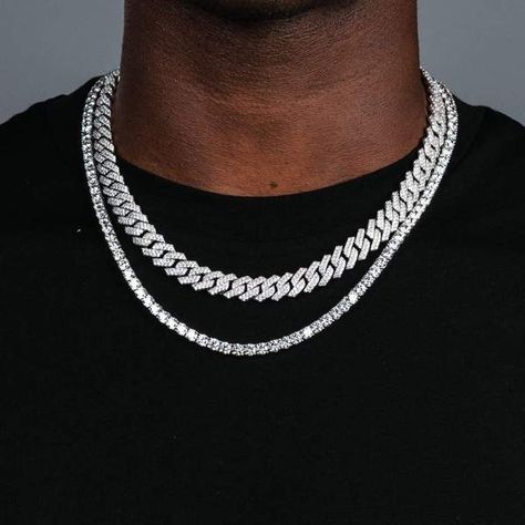 Hip Hop Jewelry Men, Big Gold Chains, Fantasy Jewelry Magic, Cuban Link Chain Men, Ice Jewelry, Mens Accessories Bracelet, Hip Hop Accessories, Necklace Combo, Hip Hop Bling