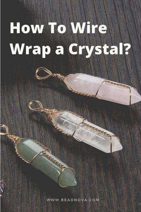 Wire Wrapping For Beginners Simple, Diy Crystal Jewelry Necklaces, Making Jewelry With Crystals, Crystal Ideas Diy, Crystal Point Pendant, Wire Wrap Raw Crystals, Gemstone Wire Wrapping, Crystal Jewellery Making, Jewelry Making Wire Wrapping