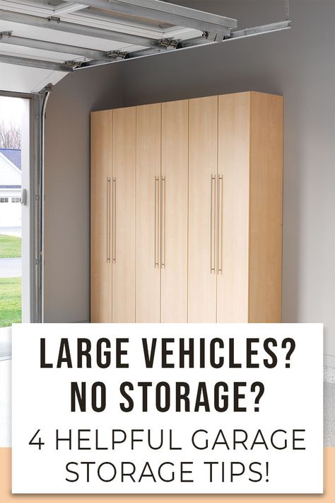 Is your garage a cluster of large vehicles and no where to store your stuff? We might have the PERFECT article for you! Read more here – Innovate Building Solutions | Innovate Home Org | Garage Storage | Storage solutions | Small Garage | No Storage Space | #StorageSolutions #GarageStorage #SmallGarage #BigVehicles Compact Garage Storage, Small Space Garage Storage, Storage Small Garage, Organizing A Small Garage, High Garage Storage, Single Garage Storage, Under Garage Stairs Storage, What To Store In Garage, Affordable Garage Storage