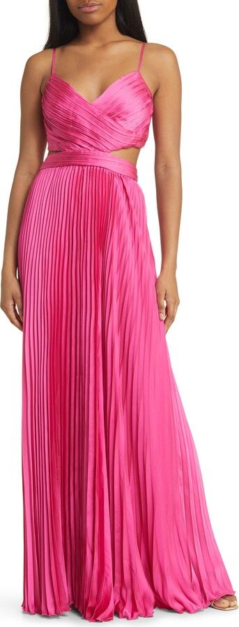 Got the Glam Pleated Gown Bright Pink Bridesmaid Dresses, College Formal Dresses, Pleated Prom Dress, Formal Maxi Dresses, Cruise Fits, Affordable Formal Dresses, Pleated Long Dress, Pink Pleated Dress, Wedding Sunset