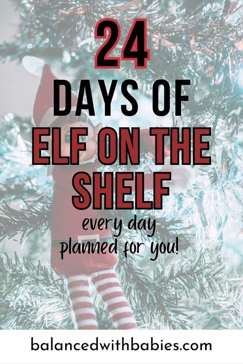 Explore 24 simple and joyful Elf on the Shelf ideas for a magical Christmas countdown! From hiding under cups to movie nights, these easy and fun suggestions will add a sprinkle of holiday cheer to your home. Click to discover more! 🎅🎁 #ChristmasMagic #FamilyFun #ElfontheShelf 5 Days Until Christmas Elf On The Shelf, Elf On The Shelf Ideas For Toddlers Day 1, Elf On A Shelf Hiding Ideas, Day 2 Of Elf On The Shelf, Elf On The Shelf Idea Calendar, Last Day Elf On The Shelf, 25 Days Of Elf On The Shelf, Elf On The Shelf 25 Days Of Christmas, Last Night With Elf On The Shelf