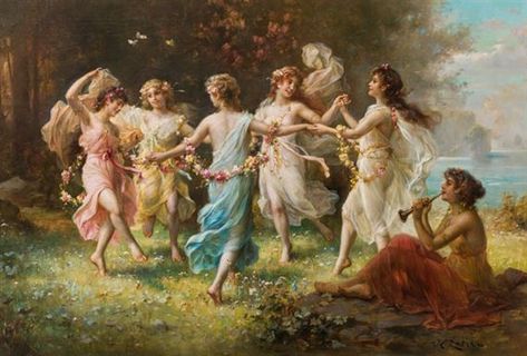 Hans Zatzka, Fairy Dance, Fairies Dancing, Dance Paintings, Rennaissance Art, Surrealism Photography, Art Appreciation, Romantic Art, Ethereal Art