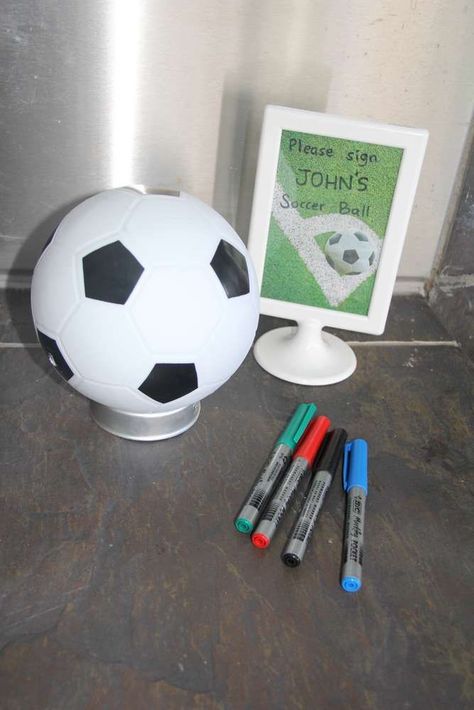 Boys Soccer Party, Boys Soccer Birthday Party, Messi Birthday, Soccer Party Decorations, Soccer Party Favors, Soccer Theme Parties, Soccer Birthday Parties, Sports Birthday Party, Soccer Theme