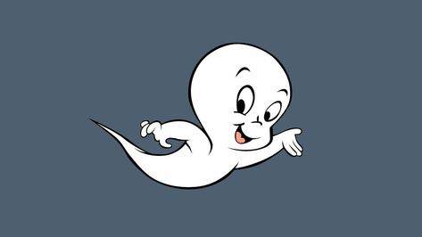 Casper “The Friendly Ghost” Casper The Friendly Ghost Aesthetic, Casper The Ghost Tattoo, Casper Drawing, Casper The Friendly Ghost Tattoo, Casper Aesthetic, Casper Tattoo, Casper Cartoon, Ghost Background, Casper The Ghost