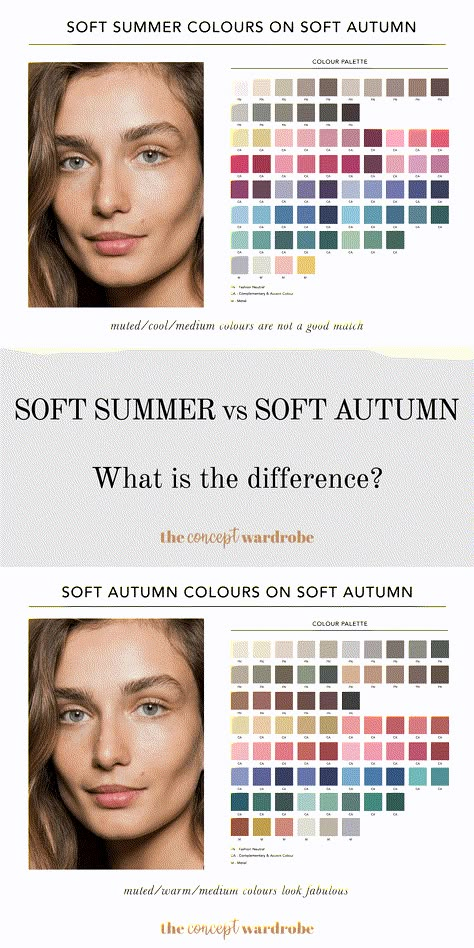 Soft Summer Sunglasses, Soft Summer Nail Colors, Soft Summer Makeup Looks, Soft Summer Hair Color Ideas, Seasonal Colour Analysis, Warm Spring Color Palette, The Concept Wardrobe, Soft Summer Makeup, Autumn Color Palette Fashion