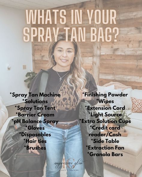 Spray Tan Flyers, Spray Tan Gift Bags, Spray Tanning Price List, Spray Tan Logo Ideas, Spray Tan Specials, How To Start A Mobile Spray Tan Business, Spray Tan Business Name Ideas, Starting A Spray Tan Business, Spray Tanning Tips