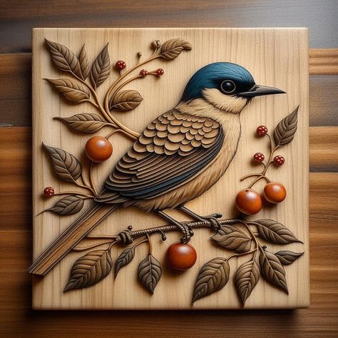 Wood Carving Painting, Wood Carving Designs Pattern, Wood Carving Art For Beginners, Wood Carving Art Sculpture, Wood Craft Patterns, Abstract Art Images, Wood Carving For Beginners, Carved Wood Wall Art, Bird Carving