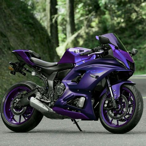 Yamaha R1 Black And Purple, Purple Motorcycle For Women, Kawasaki Ninja H2r Purple, Custom Wrapped Cars, Motorcycle Design Ideas, Purple Motorcycle Aesthetic, Custom Sport Bikes Motorcycles, Moter Bike, Moto Viola