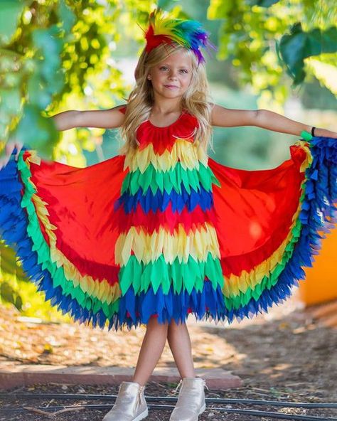 Sparkle In Pink on Instagram: "🦜 Watch her Spread her Wings in our Rainbow Parrot Costume! 🌈 In stock, Ships fast from Utah 📦 ✨ TAP PIC TO SHOP ✨" Rainbow Parrot, Rainbow Costume, Zoo Outfit, Parrot Costume, Rainbow Costumes, Fun Office, Sparkle In Pink, Spooky Party, Costume Set