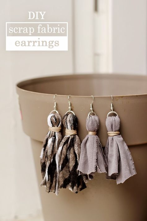 diy | scrap fabric tassel earings | minimal crafts Tassel Earing, Gold Starburst, Diamond Huggies, Diy Jewelry Inspiration, Buy Fabric Online, Fabric Earrings, Scrap Fabric, Fabric Jewelry, Diy Fabric