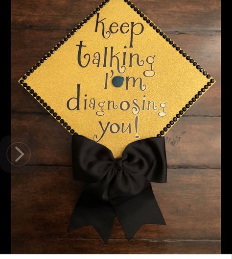 Counselor Graduation Party, Counselor Cap Decoration, Graduation Cap Designs Therapist, Counselor Graduation Pictures, Psychology Graduation Party Ideas, Bs Psychology Graduation Cap, Graduation Cap Masters Degree, Counseling Graduation Cap Ideas, Grad Cap Psychology