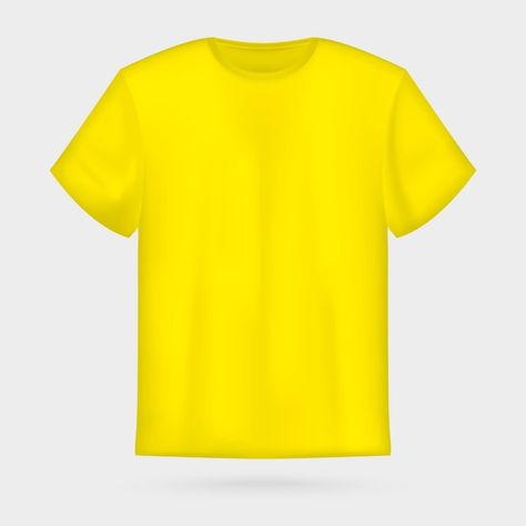 Uniform Shirt, Shirt Template, T Shirt Mockup, Yellow T Shirt, Tshirt Mockup, Shirt Mockup, Premium Vector, Graphic Resources, Mockup