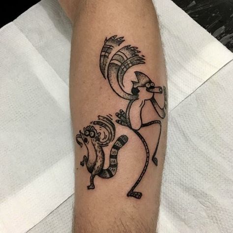 Regular Show Tattoo, Show Tattoo, Pikachu Tattoo, Her Tattoo, Hyper Realistic Tattoo, One Tattoo, Nerd Tattoo, Minimal Tattoo Design, Sick Tattoo