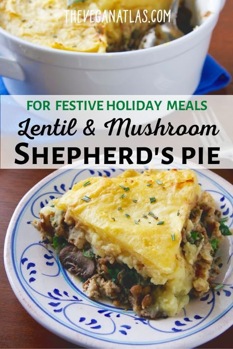 Shepherds Pie Lentils, Lentil Shepards Pie, Mushroom Shepherds Pie, Lentils Mushrooms, Lentil Vegan, Roasted Root Vegetable Salad, Shepards Pie Recipe, Lentil Mushroom, Vegetarian Shepherds Pie