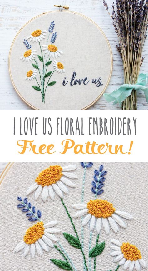 Hand Embroidery Floral Patterns, Diy Embroidery Flowers Simple, Flower Hand Embroidery Pattern, Embroidery Pattern Beginner, How To Make Embroidery Flowers Easy, Embroidery Patterns To Print, Birth Flower Embroidery Pattern, I Love You Embroidery, Embroidery Flower Patterns Free