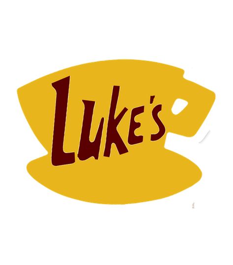 Luke's Coffee, Diner Logo, Diner Coffee, Gilmore Girls Characters, English Homework, Luke's Diner, Gilmore Girls Luke, Lukes Diner, Coffee Stain