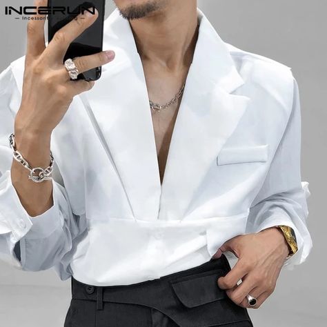 Formal Fits, Fashion Men Casual, Long Sleeve Fashion, Button Long Sleeve, Korean Boys, Top Streetwear, Sleeve Fashion, Plus Size Shirts, Fall Shirts