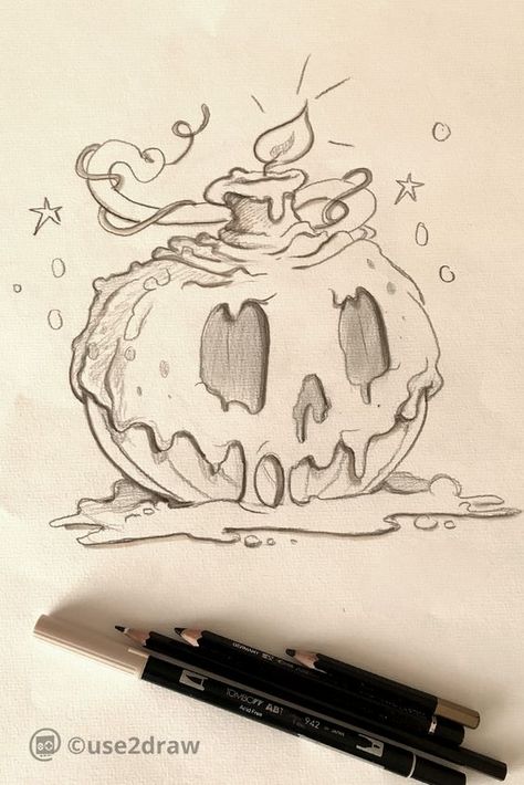 A Pumpkin, A Drawing, Candle Wax, Halloween Pumpkin, Wax, Sketch, Photoshop, Reading, Halloween