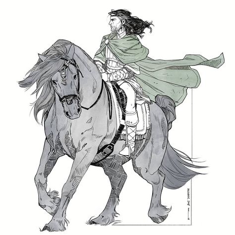 Sam Hogg on Instagram: “Had to do the companion piece of Lan in the same style I'd done Moiraine. Potentially my last #inktober piece for a little while. Am off…” Rider Drawing, Cowboy Character Design, Horse Sketch, Cowboy Art, Weird Art, Character Creation, Horse Rider, Same Style, Art Reference Photos