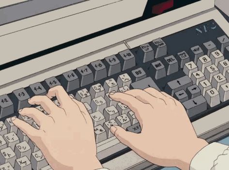 Typing Gif, Studying Gif, Kapten Marvel, Orang Utan, Tech Aesthetic, Anime Hands, Keyboard Typing, Only Yesterday, Retro Anime