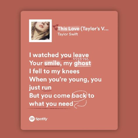 Taylor Swift Lyrics This Love, This Love Aesthetic Taylor Swift, Everything Taylor Swift, This Love Taylor's Version, I Heart Taylor Swift Pfp, This Love Lyrics Taylor Swift, This Love Taylor Swift Aesthetic, Taylor Swift Lyrics Pfp, Taylor Swift Love Lyrics Romantic