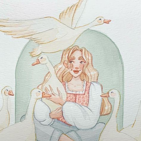 The Goose Girl, Shannon Hale, Art Adventure, The Goose, Beauty In Art, Blue Fairy, Fairy Book, S Art, Drawing People