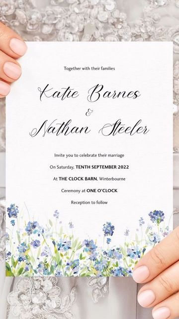 Forget Me Not Wedding Theme, Wedding Forget Me Not, Forget Me Not Wedding, Bluebell Wedding Theme, Blue Wedding Invites, Light Blue Wildflower Wedding, Forget Me Not Wedding Invitations, Thistle Wedding Invitation, Cornflower Wedding