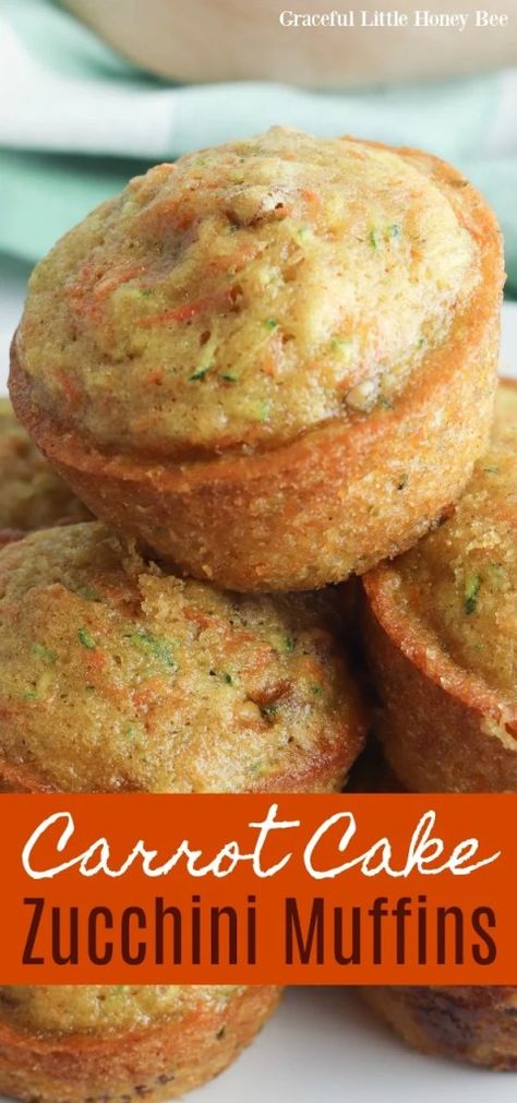 Muffins Carrot, Zucchini Ideas, Extra Zucchini, Muffins Zucchini, Carrot Zucchini Muffins, Zucchini Recipes Dessert, Carrot Zucchini, Zucchini Carrot, Zucchini Muffin Recipes