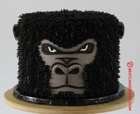 25 Gorilla Cake Design (Cake Idea) - October 2019 Gorilla Birthday Party Ideas, Gorilla Party Ideas, Gorilla Cake Birthdays, King Kong Cake Ideas, Godzilla King Kong Cake, King Kong Birthday Party Ideas, King Kong Party Ideas, Gorilla Cupcakes, King Kong Birthday Cake