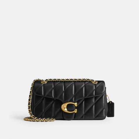 Black quilted bag