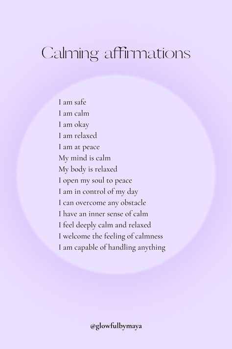 Calming Affirmations, Beautiful Affirmations, Affirmations Confidence, I Am Okay, Healing Affirmations, Positive Self Affirmations, Self Control, Manifestation Quotes, Spiritual Journey