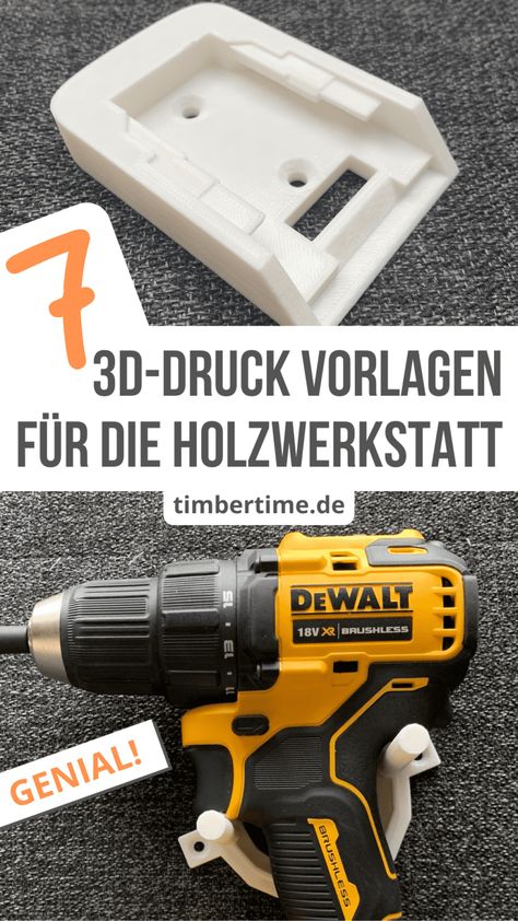 3D Druck für die Holzwerkstatt - die besten 3D Druck Modelle Woodworking, Drukarka 3d, Power Drill