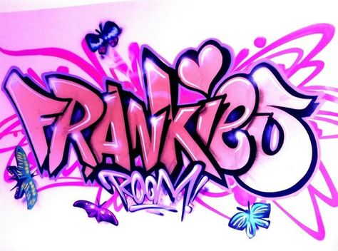 Graffiti Art Murals, Bedroom Graffiti, Butterfly Graffiti, Graffiti Bedroom, Graffiti Furniture, Graffiti Party, Graffiti Fonts, Graffiti Names, Graffiti Artists