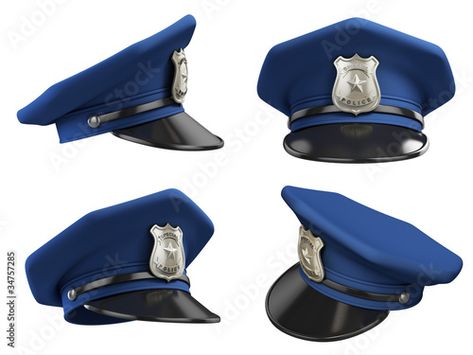 Police Hat, Picture Illustration, Policeman, Drawing Clothes, Art Studies, 3d Illustration, Drawing Reference, Royalty Free Images, Stock Illustration