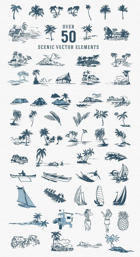 Creative Family Tree, Tropisches Tattoo, Aloha Tattoo, Tropical Tattoo, Surf Tattoo, Tree Project, Family Tree Project, Palm Tattoos, Palm Tree Tattoo